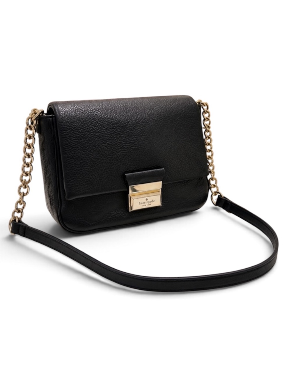 Kate Spade Black, Buttery.
Leather & Chain Crossbody Bag
Timeless Kate Spade EUC